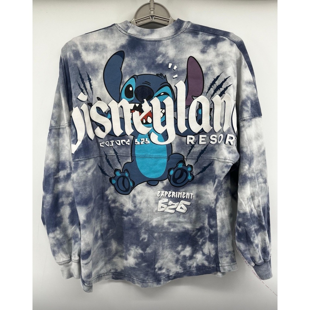 Disneyland Spirit Jersey Adult XS Lilo & Stitch Tye Dye Blue Experiment 626